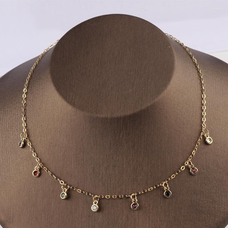 Choker Tassel Rainbow CZ Necklace For Woman Multicolored Colorful Stone Pendants Fashion Jewelry Statement Collar
Choker Tassel Rainbow CZ Necklace For Woman Multicolored Colorful Stone Pendants Fashion Jewelry Statement Collar