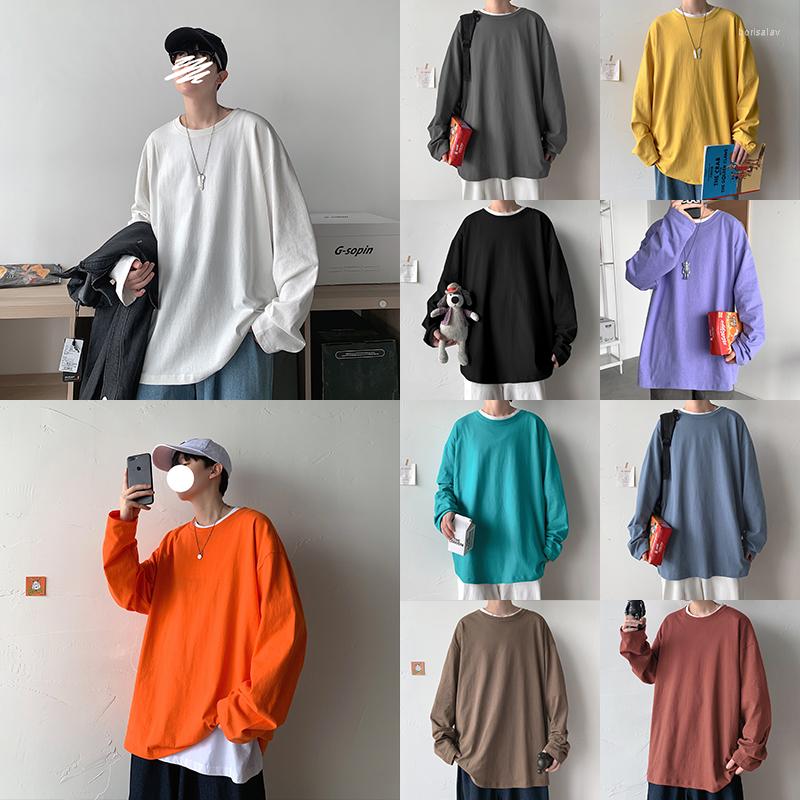 Men' T Shirts Solid Color Men White Long Sleeve Korean Hip Hop Oversized Man Casual Tee Streetwear Cotton Tops, Black
Men' T Shirts Solid Color Men White Long Sleeve Korean Hip Hop Oversized Man Casual Tee Streetwear Cotton Tops, Black