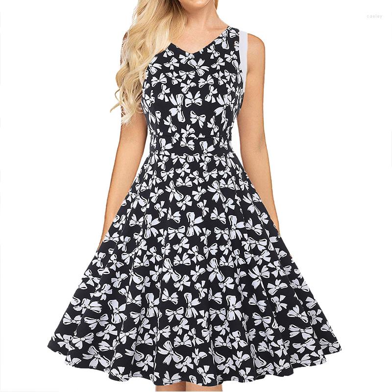 Casual Dresses OTEN Women's V-Neck Sleeveless A-Line Dress Summer Elegant Floral Printed Waist Swing Cocktail Party, Black
Casual Dresses OTEN Women's V-Neck Sleeveless A-Line Dress Summer Elegant Floral Printed Waist Swing Cocktail Party, Black