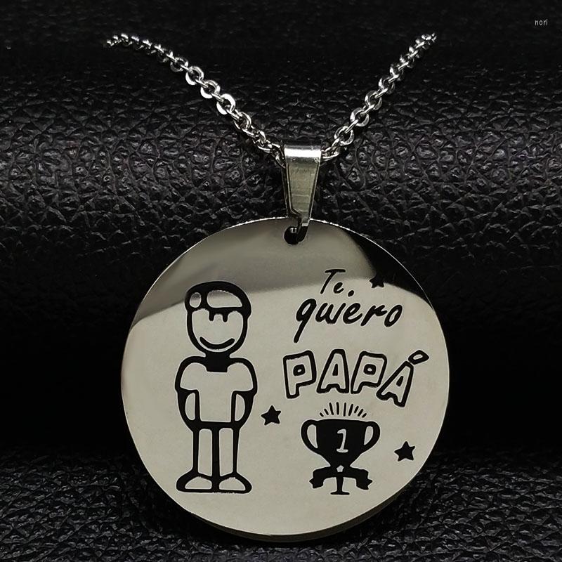 Pendant Necklaces PAPA Stainless Steel Family Necklace Men Silver Color Round Pendants Jewelry Colgante Hombre Father's Day Gift N830S07
Pendant Necklaces PAPA Stainless Steel Family Necklace Men Silver Color Round Pendants Jewelry Colgante Hombre Father's Day Gift N830S07
