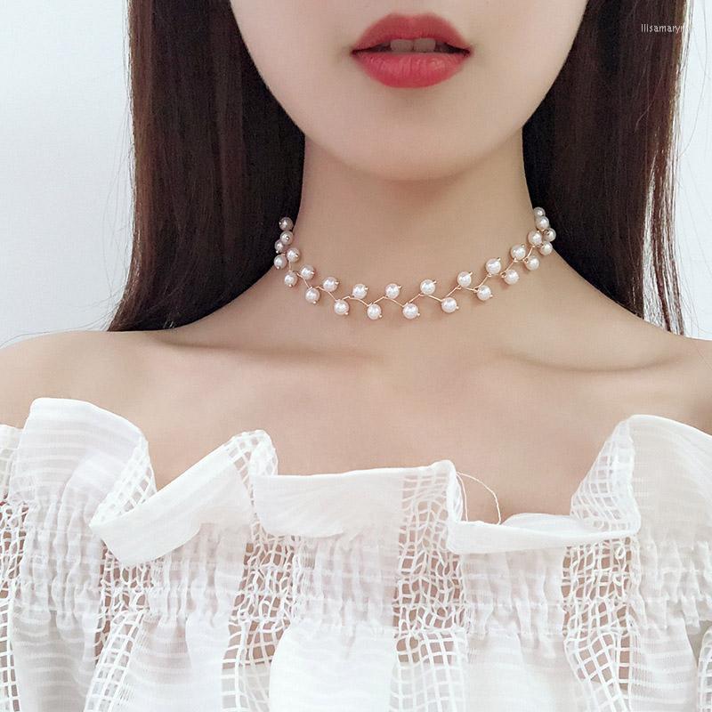 Choker Chokers Baroque Pearls Link Chain Necklace For Women Girl Bride Wedding Gold/Silver Color Chocker Collier Femme FORSEVENChokers Llis2
Choker Chokers Baroque Pearls Link Chain Necklace For Women Girl Bride Wedding Gold/Silver Color Chocker Collier Femme FORSEVENChokers Llis2