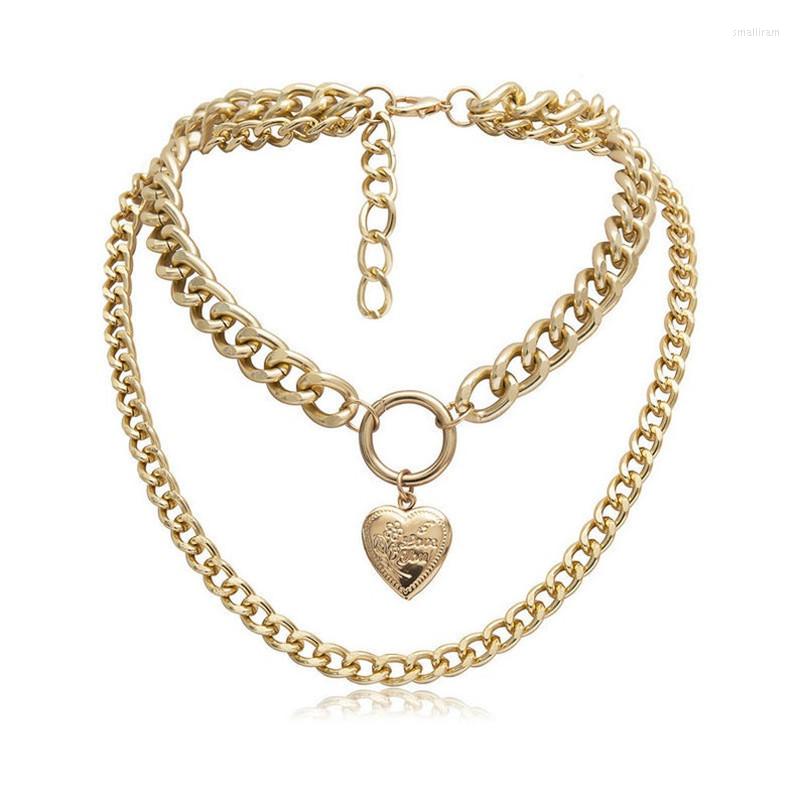 Chains Punk Exaggerated Double Layer Creative Heart Pendant Simple Chain Short Necklace
Chains Punk Exaggerated Double Layer Creative Heart Pendant Simple Chain Short Necklace