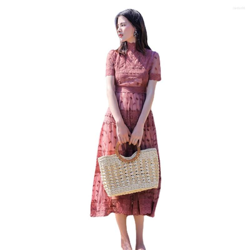 Casual Dresses Luxury Beach Dress Resort Red Lace Gauze Two-Piece A High Quality Elegant Vintage Woman Vestido Feminino, Xaq1469
Casual Dresses Luxury Beach Dress Resort Red Lace Gauze Two-Piece A High Quality Elegant Vintage Woman Vestido Feminino, Xaq1469