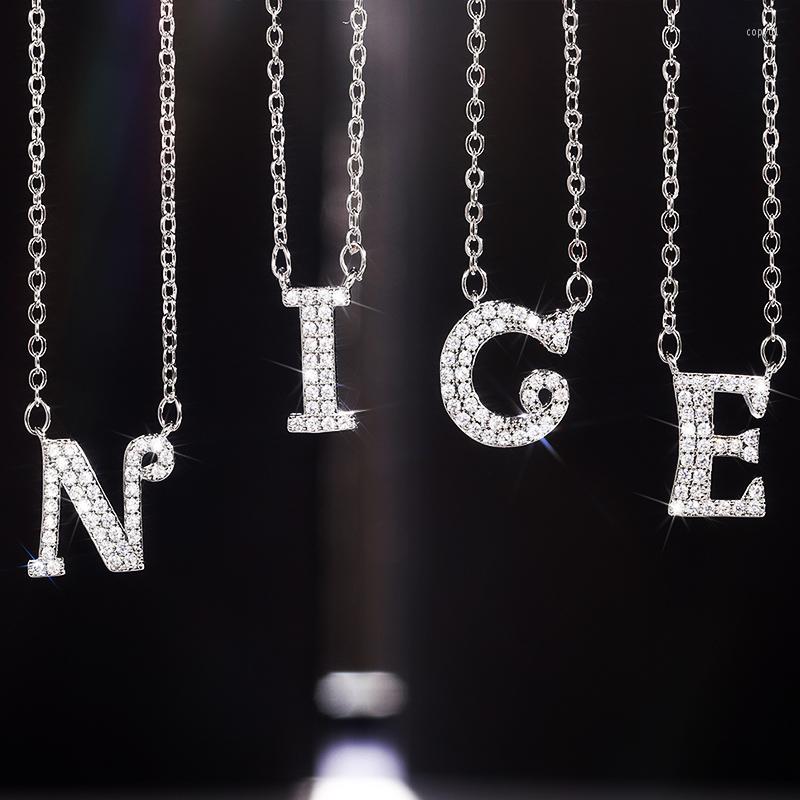 Pendant Necklaces Huitan Creative Capital Letter Necklace For Women A-Z Name With Shiny Cubic Zirconia Fashion Wedding Jewelry Drop Ship
Pendant Necklaces Huitan Creative Capital Letter Necklace For Women A-Z Name With Shiny Cubic Zirconia Fashion Wedding Jewelry Drop Ship