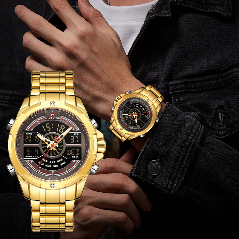 Wristwatches NAVIFORCE Luxury Original Watches For Men Digital Chronograph Fashion Sport Quartz Wrist Watch Stainless Steel Waterproof Clock 230316, Sb
Wristwatches NAVIFORCE Luxury Original Watches For Men Digital Chronograph Fashion Sport Quartz Wrist Watch Stainless Steel Waterproof Clock 230316, Sb