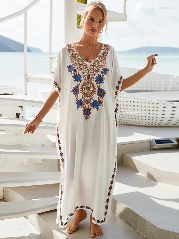 Women's Swimwear Beach Dress Bikini Cover Up For Women 2023 Flower Embroideried Kaftans Robe Tunic Pareo Bathing Suits Sales, White
Women's Swimwear Beach Dress Bikini Cover Up For Women 2023 Flower Embroideried Kaftans Robe Tunic Pareo Bathing Suits Sales, White
