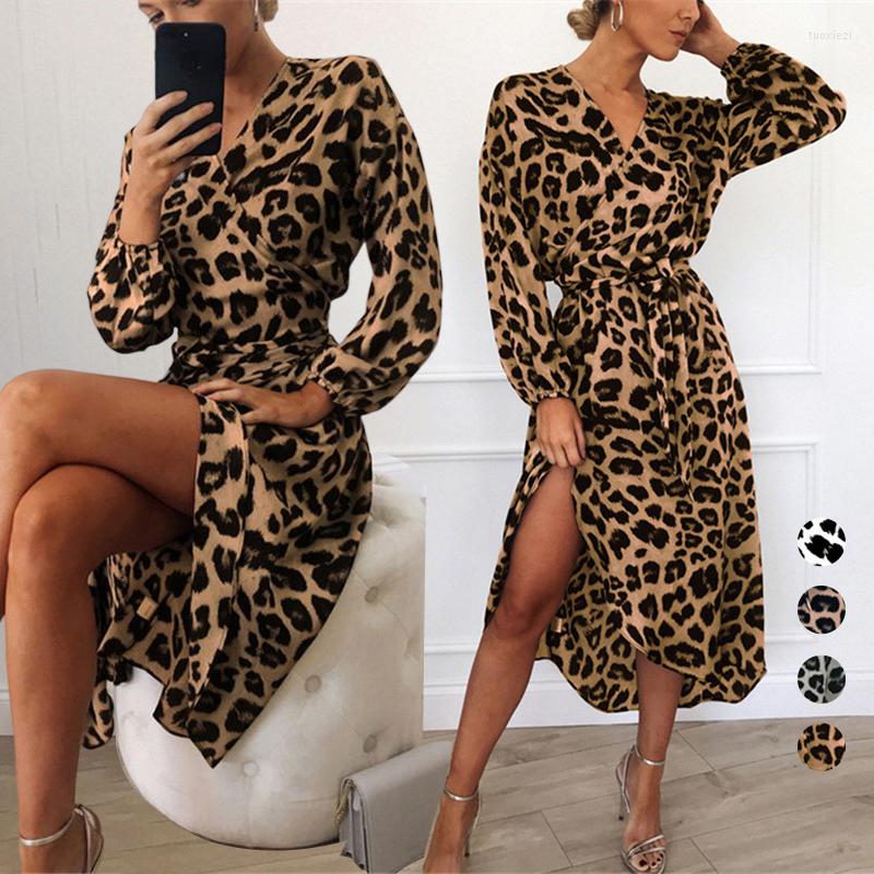 Casual Dresses Spring Summer Lady' Sexy V-neck Leopard Print Dress Waistband Tied Tight Long Sleeve Women' Fashion Printed Party
Casual Dresses Spring Summer Lady' Sexy V-neck Leopard Print Dress Waistband Tied Tight Long Sleeve Women' Fashion Printed Party