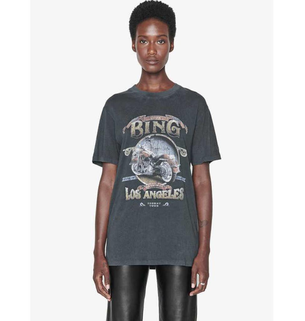 Anine Bing Los Angeles Motorcycle Tshirt Letter Printing Black Gray Cotton Women Short Sleeve Tee5922985, 02
Anine Bing Los Angeles Motorcycle Tshirt Letter Printing Black Gray Cotton Women Short Sleeve Tee5922985, 02
