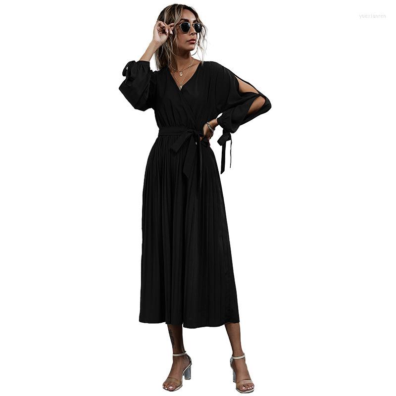 Casual Dresses Fashion Designs Office Lady Solid Long Sleeve Sashes Midi Pleated A-Line For Women, Black
Casual Dresses Fashion Designs Office Lady Solid Long Sleeve Sashes Midi Pleated A-Line For Women, Black