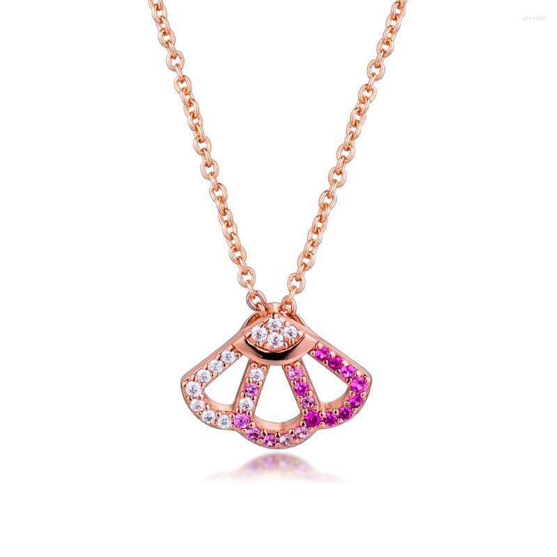 Pendant Necklaces Genuine 925 Sterling Silver Necklace Rose Gold Pink Fan Collier For Women Statement Jewelery Gift 2023
Pendant Necklaces Genuine 925 Sterling Silver Necklace Rose Gold Pink Fan Collier For Women Statement Jewelery Gift 2023