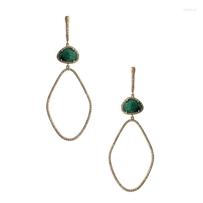 Dangle Earrings Irregular Geometric Drop Earring Micro Pave Cz Green Red Uneven Shape Stone Gorgeous European Women Fashion Jewelry
Dangle Earrings Irregular Geometric Drop Earring Micro Pave Cz Green Red Uneven Shape Stone Gorgeous European Women Fashion Jewelry