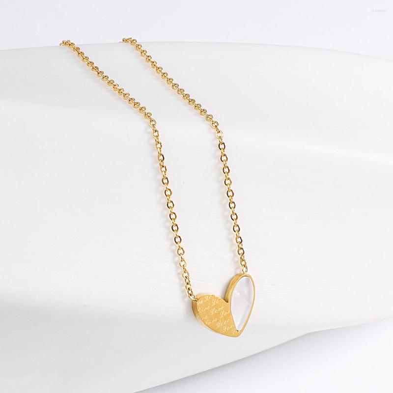 Pendant Necklaces Greatera Stainless Steel Shell Heart Collar For Women Golden Metal Chain Necklace Jewelry Mother's Day Gifts
Pendant Necklaces Greatera Stainless Steel Shell Heart Collar For Women Golden Metal Chain Necklace Jewelry Mother's Day Gifts