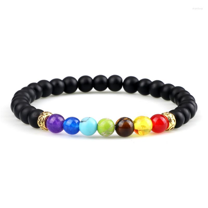 Strand 7 Chakras Black Matte Bracelets&Bangles Reiki 6mm Bead Bracelet Natural Stone For Men/Women Healing Buddha Charm Elastic Jewelry
Strand 7 Chakras Black Matte Bracelets&Bangles Reiki 6mm Bead Bracelet Natural Stone For Men/Women Healing Buddha Charm Elastic Jewelry