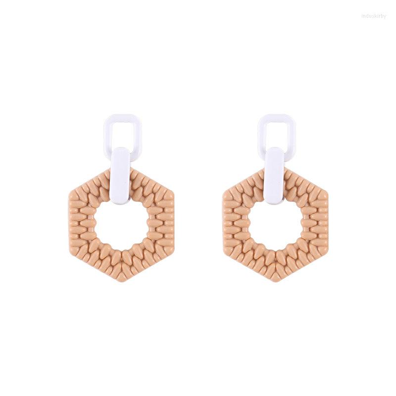 Dangle Earrings 2023 Trendy Imitation Weave Straw Rattan Boho Style Beach Summer Geometric Hexagon For Women
Dangle Earrings 2023 Trendy Imitation Weave Straw Rattan Boho Style Beach Summer Geometric Hexagon For Women