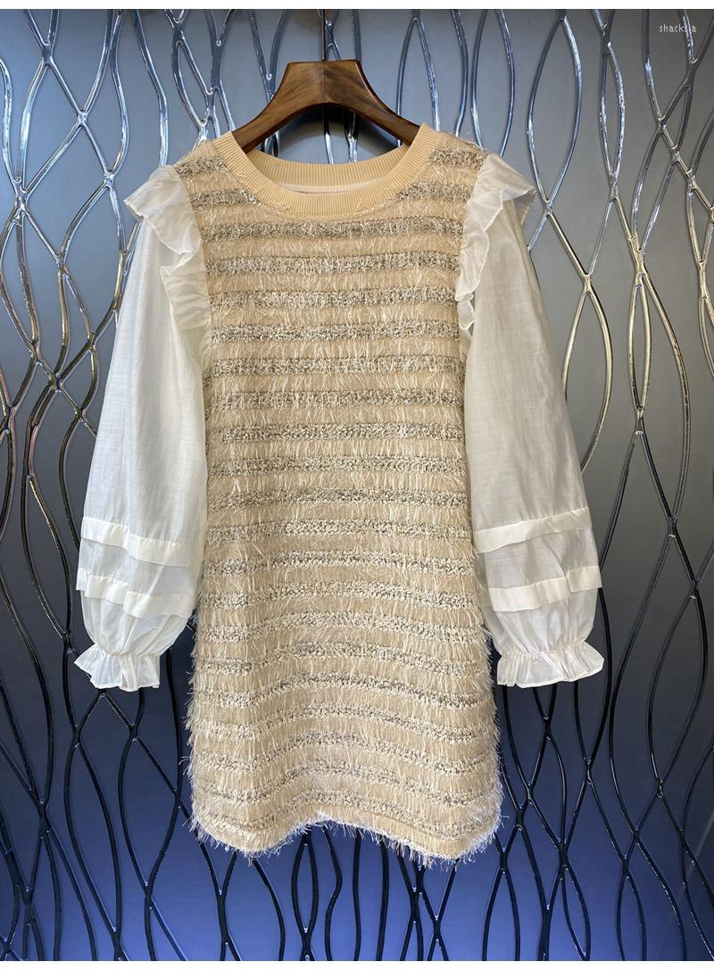 Casual Dresses Arrival Dress 2023 Autumn Winter Style Women Tassel Wool Ruffle Floral Patchwork 3/4 Sleeve Party Club Clothes, Picture shown
Casual Dresses Arrival Dress 2023 Autumn Winter Style Women Tassel Wool Ruffle Floral Patchwork 3/4 Sleeve Party Club Clothes, Picture shown
