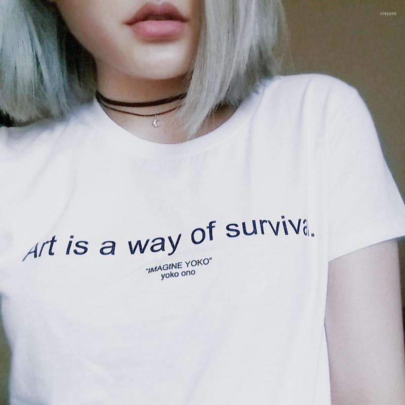 Women's T Shirts Funny Letter Printed Casual Cotton Tees Hight Quality Crewneck Hipster Tops Tumblr Art Is A Way Of Survival T-Shirt, White
Women's T Shirts Funny Letter Printed Casual Cotton Tees Hight Quality Crewneck Hipster Tops Tumblr Art Is A Way Of Survival T-Shirt, White
