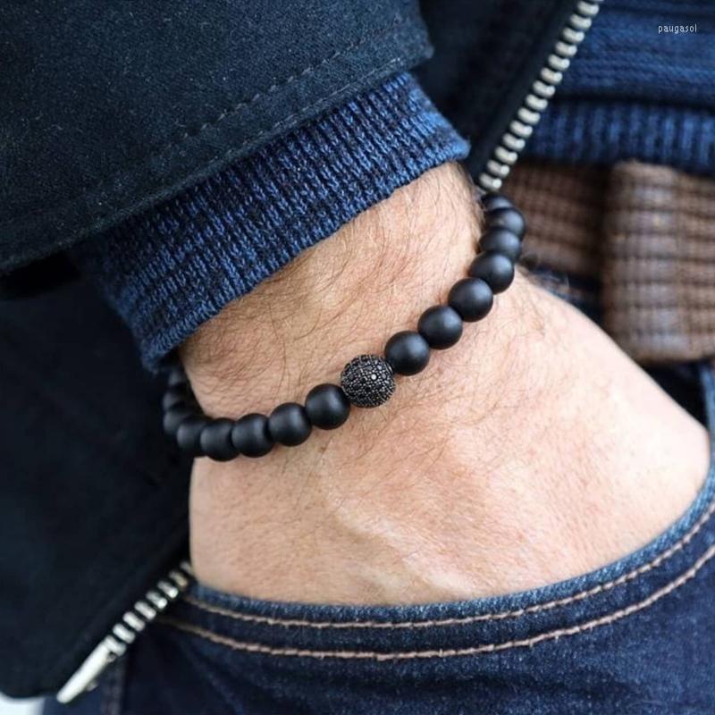Strand 2023 Classic Ball Charm Men Bracelet Simple Handmade 8mm Matte Bead For Jewelry Gift
Strand 2023 Classic Ball Charm Men Bracelet Simple Handmade 8mm Matte Bead For Jewelry Gift