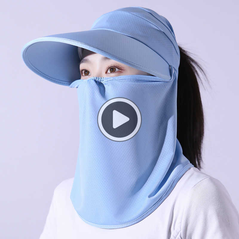 Summer Hats Caps Men's Women's Sunscreen hat female summer face mask veil cycling electric vehicle outdoor sun hat anti ultraviolet sunshade hat, Blue
Summer Hats Caps Men's Women's Sunscreen hat female summer face mask veil cycling electric vehicle outdoor sun hat anti ultraviolet sunshade hat, Blue