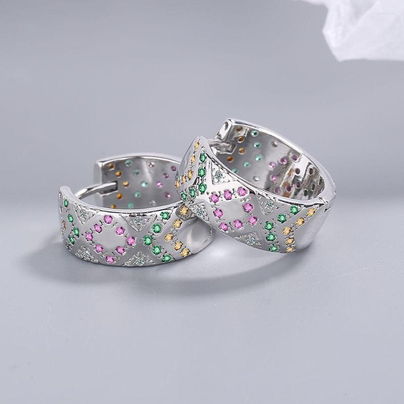 Hoop Earrings Luxury Colorful Cubic Zirconia For Women Party Jewelry Top Quality Round Ear Buckles Female
Hoop Earrings Luxury Colorful Cubic Zirconia For Women Party Jewelry Top Quality Round Ear Buckles Female