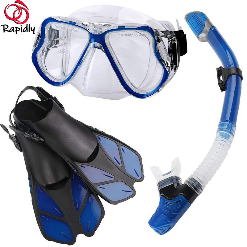 Diving Masks 3PCS Snorkeling Suit Adult Tempered Glass Goggles Fins Mask Full Dry Snorkel Swimming Equipment Glasses
Diving Masks 3PCS Snorkeling Suit Adult Tempered Glass Goggles Fins Mask Full Dry Snorkel Swimming Equipment Glasses