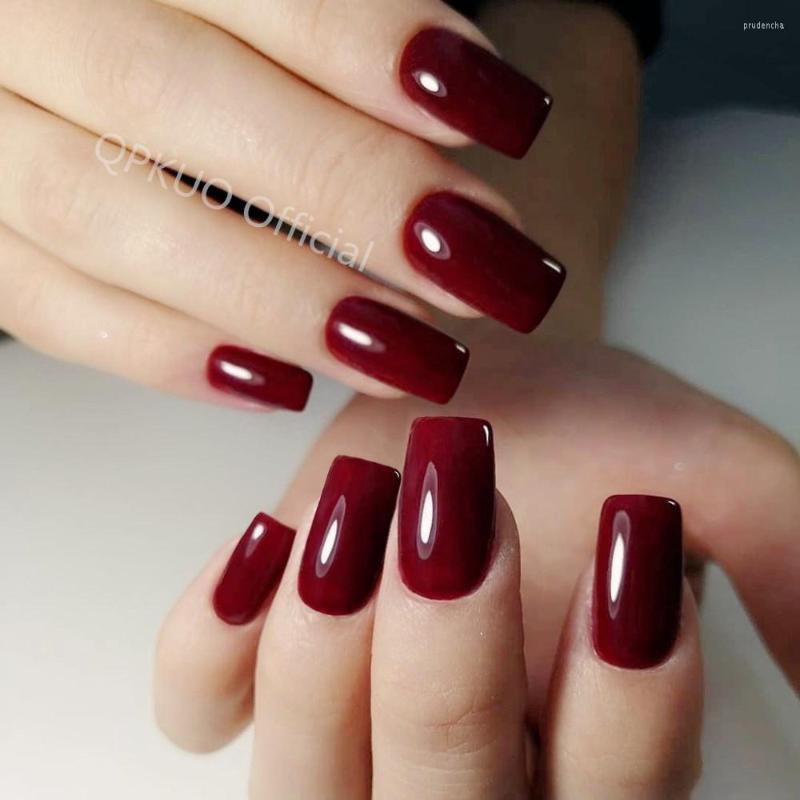 False Nails 24Pcs Glossy Dark Brown Press On Fake With Jelly Glue DIY Long Artificial Full Cover Tip Manicure Tool, N0100l
False Nails 24Pcs Glossy Dark Brown Press On Fake With Jelly Glue DIY Long Artificial Full Cover Tip Manicure Tool, N0100l