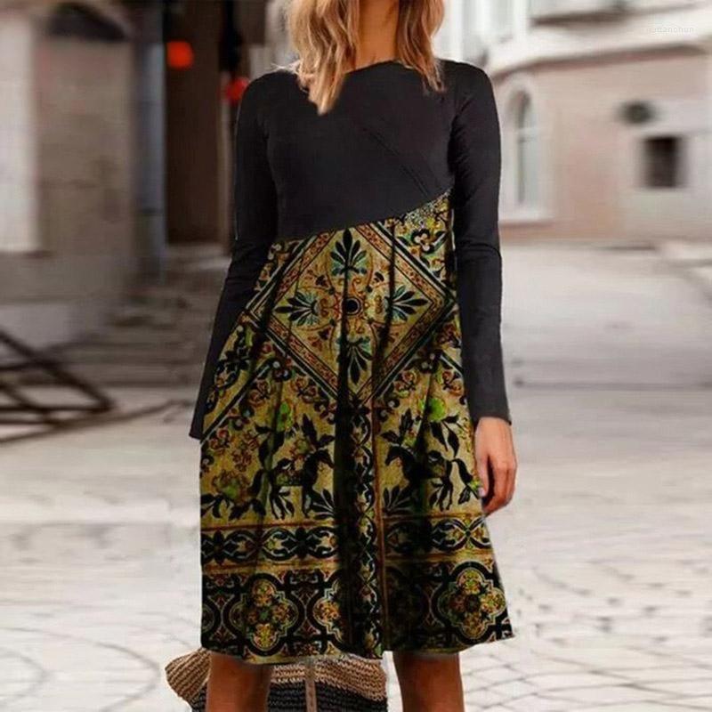 Casual Dresses Elegant Women Mini Dress Autumn Fashion O-neck Long Sleeve Ladies Party Retro Pattern Print Patchwork Loose, 02 grey
Casual Dresses Elegant Women Mini Dress Autumn Fashion O-neck Long Sleeve Ladies Party Retro Pattern Print Patchwork Loose, 02 grey