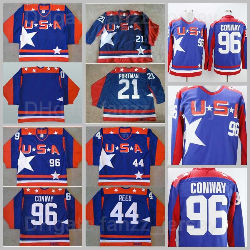 Movie USA Ice Hockey Jersey Retro 96 Charlie Conway 21 Dean Portman 44 Fulton Reed Vintage Classic All Stitched Blue Color Sports, 96 blue
Movie USA Ice Hockey Jersey Retro 96 Charlie Conway 21 Dean Portman 44 Fulton Reed Vintage Classic All Stitched Blue Color Sports, 96 blue