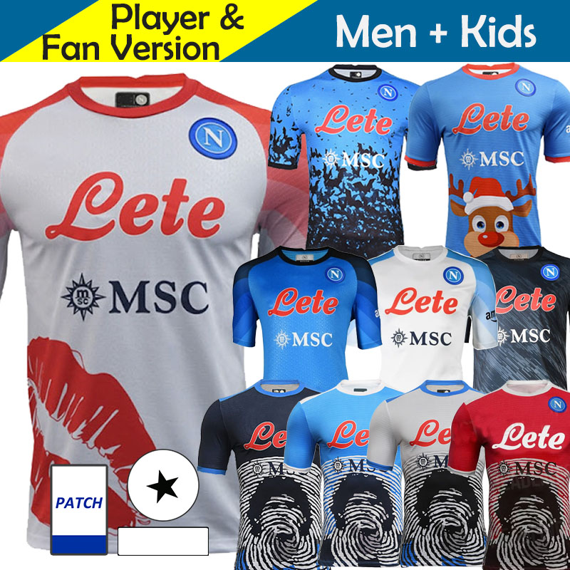22 23 Napoli Soccer Jerseys MARADONA OSIMHEN ANGUISSA Maglia Naples Football Shirt Christmas Valentine's Day Halloween Special European 3rd Third 4th Fouth Kids Kit, Away
22 23 Napoli Soccer Jerseys MARADONA OSIMHEN ANGUISSA Maglia Naples Football Shirt Christmas Valentine's Day Halloween Special European 3rd Third 4th Fouth Kids Kit, Away