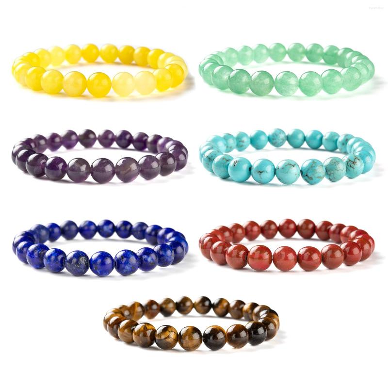 Charm Bracelets 14pcs 8mm Natural Stone Bead Yellow Jades Tiger Eye Lapis Lazulis Strand Bracelet For Men Women Jewelry Pulsera
Charm Bracelets 14pcs 8mm Natural Stone Bead Yellow Jades Tiger Eye Lapis Lazulis Strand Bracelet For Men Women Jewelry Pulsera