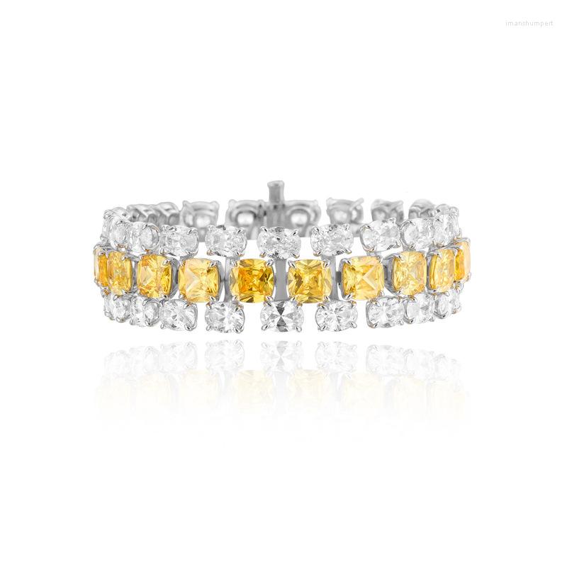 Charm Bracelets 2023 Yellow Diamond Bracelet Handmade Set Zircons Elastic Buckle Design Luxury Women's Row Fringed Wedding
Charm Bracelets 2023 Yellow Diamond Bracelet Handmade Set Zircons Elastic Buckle Design Luxury Women's Row Fringed Wedding