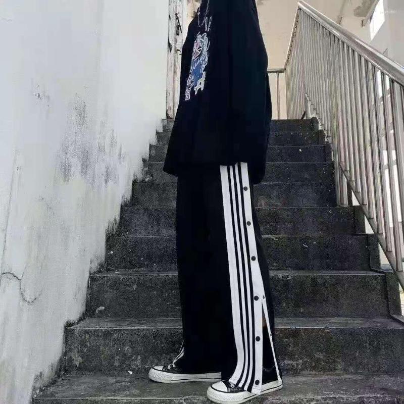 Women' Pants Thin Single-Breasted Trousers Female Students Korean Style Loose Versatile Buttons Wide-Leg High Waist Lace-up, Button pants black
Women' Pants Thin Single-Breasted Trousers Female Students Korean Style Loose Versatile Buttons Wide-Leg High Waist Lace-up, Button pants black