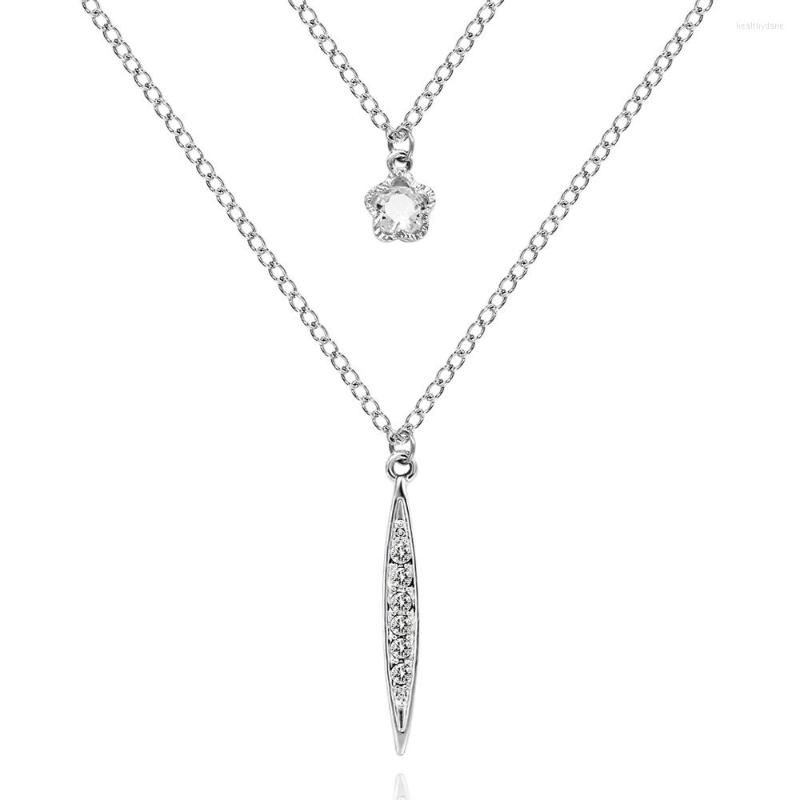 Chains Trendy Blossom Pendant Stainless Steel Double Layer Chain Necklace Water Drop Long Fashion For Women 2023 Statement
Chains Trendy Blossom Pendant Stainless Steel Double Layer Chain Necklace Water Drop Long Fashion For Women 2023 Statement