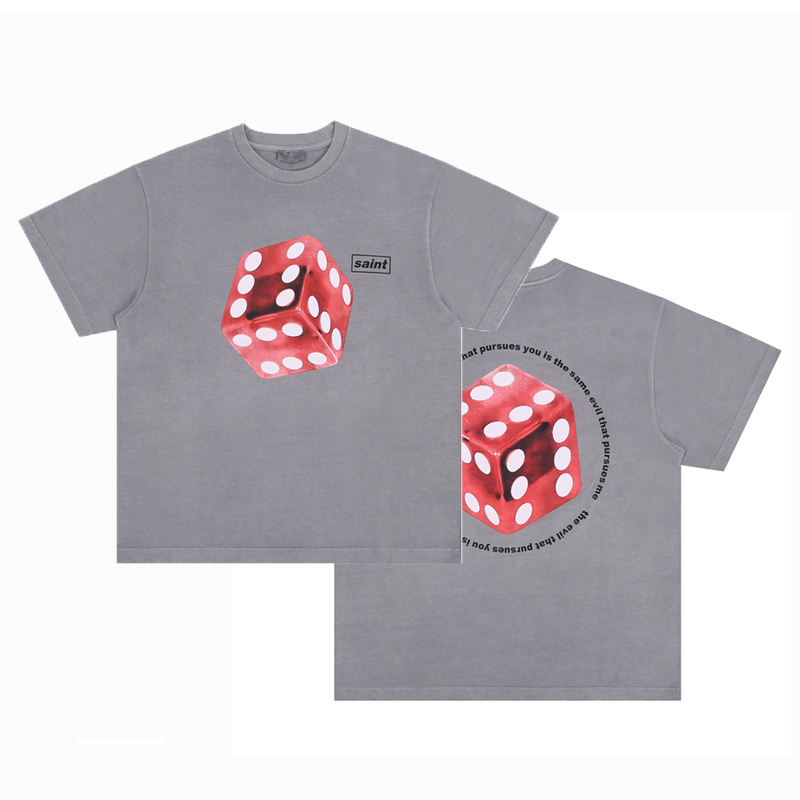 23ss USA Summer Short Sleeve Cotton Tee Plus Size Dice Print Vintage T shirt High Street Europe Spring Skateboard Men Unisex Tshirt 902, Gray
23ss USA Summer Short Sleeve Cotton Tee Plus Size Dice Print Vintage T shirt High Street Europe Spring Skateboard Men Unisex Tshirt 902, Gray
