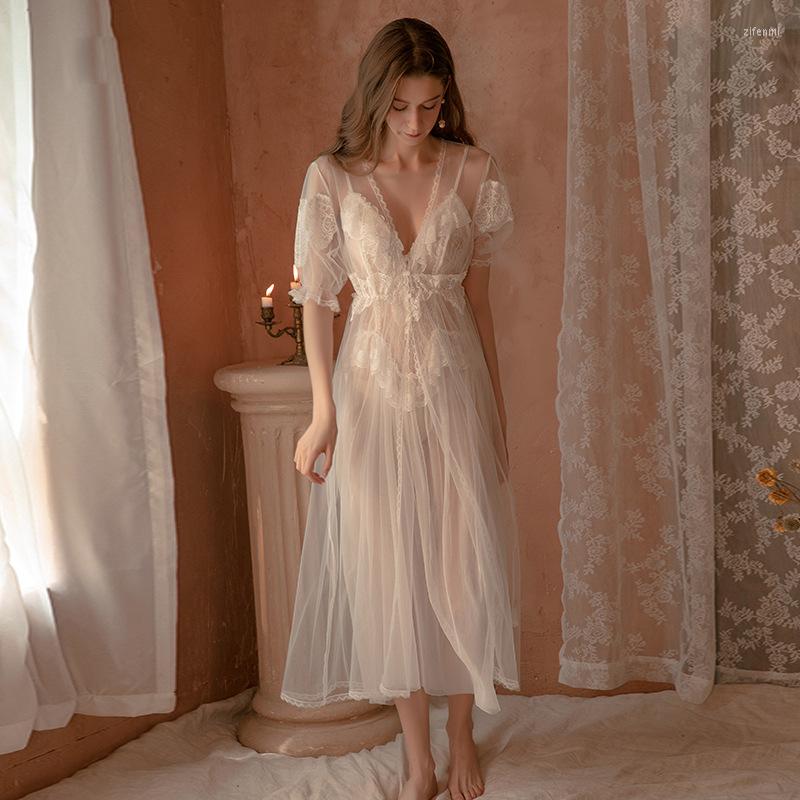 Women's Sleepwear Female Lace Long Bathrobes NightgownV-neck Pajamas Soft Silk Dressing Gown For Women Ladies Sexy, Dress underpants
Women's Sleepwear Female Lace Long Bathrobes NightgownV-neck Pajamas Soft Silk Dressing Gown For Women Ladies Sexy, Dress underpants