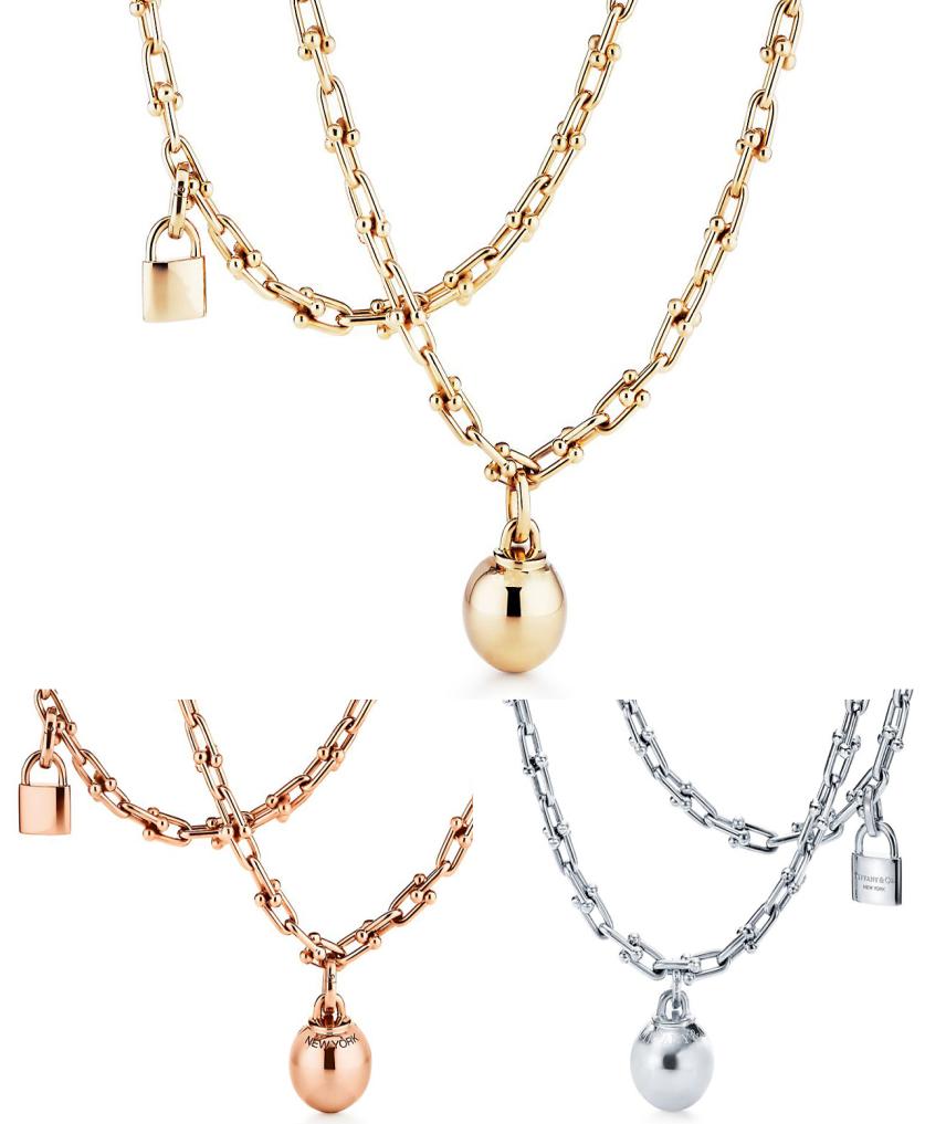 Fashion Luxury necklace hardwear jewelry designer lock ball pendant horseshoe necklaces for women party Rose Gold Platinum long Ch3977501
Fashion Luxury necklace hardwear jewelry designer lock ball pendant horseshoe necklaces for women party Rose Gold Platinum long Ch3977501