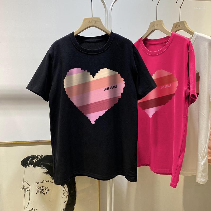 Women's T Shirts Love Print Cotton Summer Short Sleeve T-shirt Men Women Korean Version Loose Couple Wear Round Neck INS Top Graphic Tees, Black
Women's T Shirts Love Print Cotton Summer Short Sleeve T-shirt Men Women Korean Version Loose Couple Wear Round Neck INS Top Graphic Tees, Black