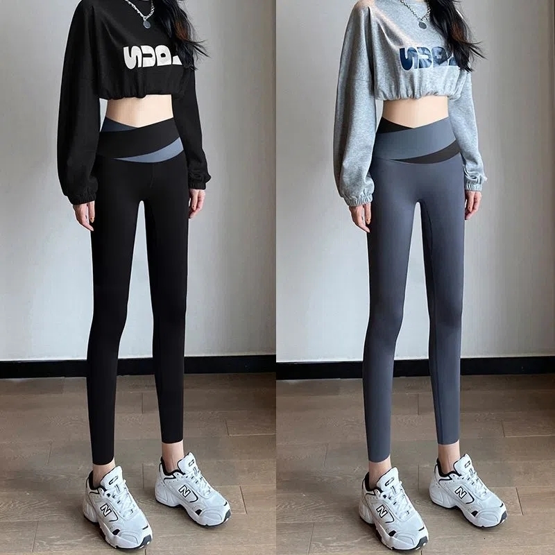 Women's Leggings Nine Points Color-blocking Shark Pants Women's Autumn Thin Outer Wear High-waisted Belly-slim Slim Fit Elastic Yoga Pants 230317, Black
Women's Leggings Nine Points Color-blocking Shark Pants Women's Autumn Thin Outer Wear High-waisted Belly-slim Slim Fit Elastic Yoga Pants 230317, Black