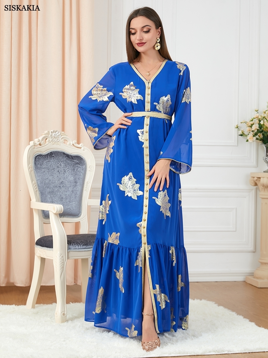 Ethnic Clothing Muslim Abaya Dress Dubai Button Tape Trim Belted Kaftan Split Hem Long Print Fall Turkey Arabic Oman Moroccan Caftan 230317
Ethnic Clothing Muslim Abaya Dress Dubai Button Tape Trim Belted Kaftan Split Hem Long Print Fall Turkey Arabic Oman Moroccan Caftan 230317