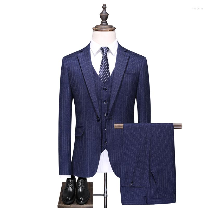 Men's Suits Men Wedding Suit 2023 Four Seasons Set Three Pieces Striped Single Breasted British Blue Large Size
Men's Suits Men Wedding Suit 2023 Four Seasons Set Three Pieces Striped Single Breasted British Blue Large Size