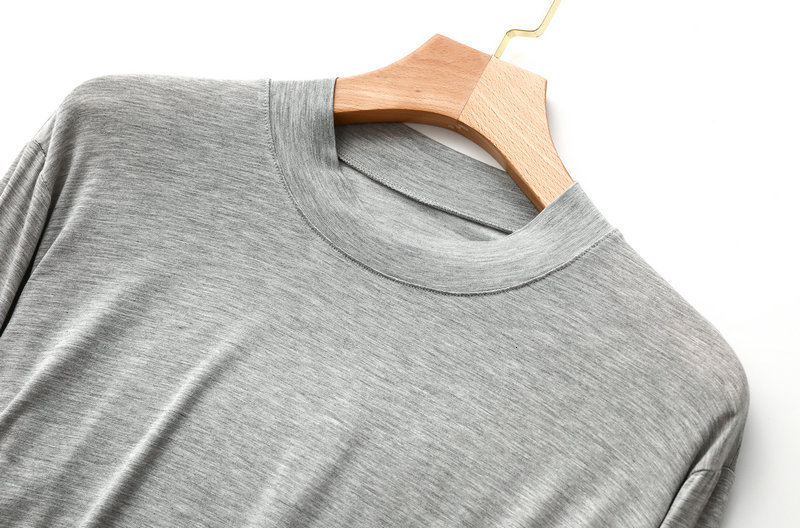 Men's Sleepwear Modal Men's Pajamas Suit Loose Large Size Long Sleeve Pant Set Half High Collar Household Clothes Home Wear Pijama Male XL-4