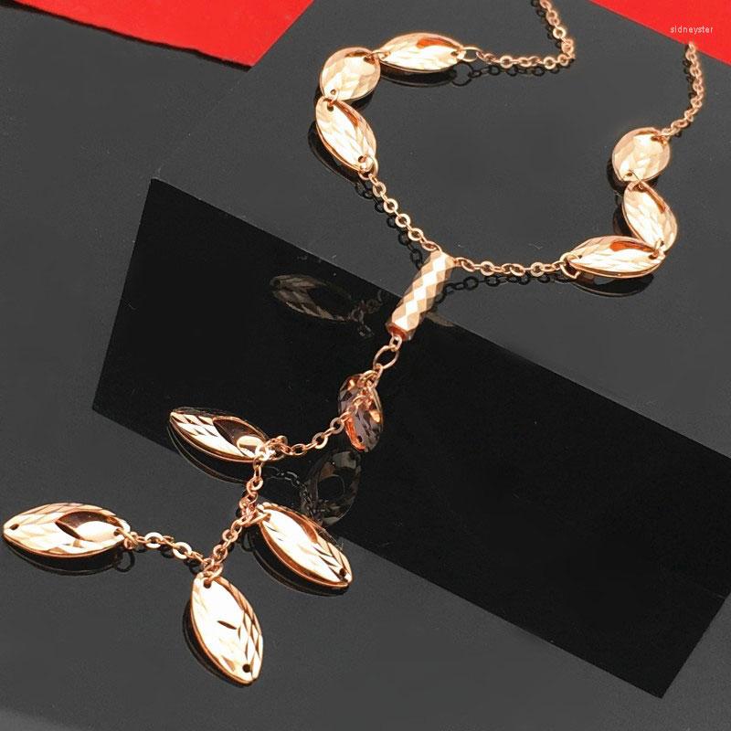 Chains 585 Purple Gold Plated 14K Rose Chain Necklace Product Tassel Pendant Classic Elegant Wedding Party Women Jewelry
Chains 585 Purple Gold Plated 14K Rose Chain Necklace Product Tassel Pendant Classic Elegant Wedding Party Women Jewelry