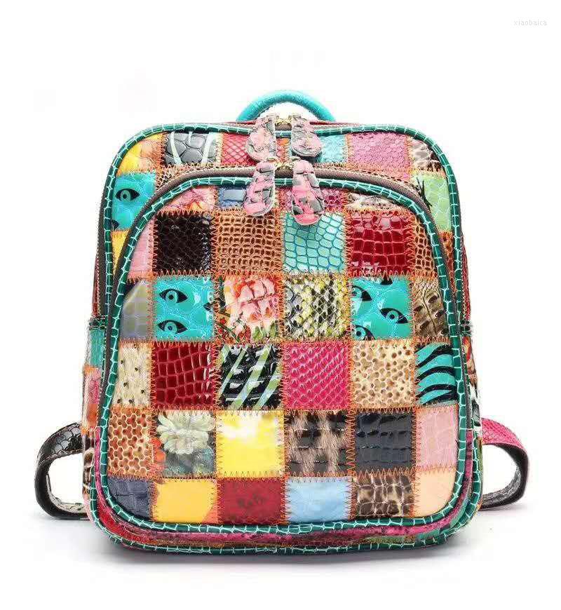 School Bags Women's Bag 2023 Fashionable Printed Backpack Outdoor All-Matching Large Capacity Travel Ethnic Style Crossbody, Multicolor 
School Bags Women's Bag 2023 Fashionable Printed Backpack Outdoor All-Matching Large Capacity Travel Ethnic Style Crossbody, Multicolor