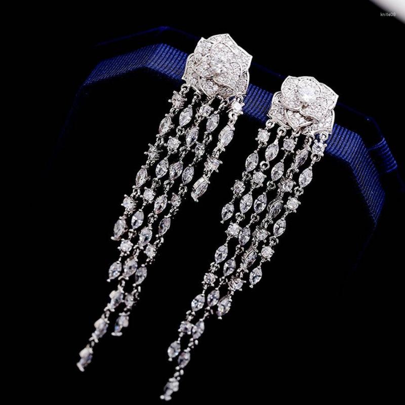 Dangle Earrings 1 Pair Fully-Jewelled Rose Flower Drop High Quality Luxury Tassel Long For Women Party Banquet Ear Accessories
Dangle Earrings 1 Pair Fully-Jewelled Rose Flower Drop High Quality Luxury Tassel Long For Women Party Banquet Ear Accessories