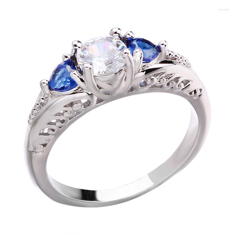 Wedding Rings Vintage Hollow Pattern Flower Engagement Ring Geometric Round Crystal Blue Zircon For Women Boho Jewelry 2023
Wedding Rings Vintage Hollow Pattern Flower Engagement Ring Geometric Round Crystal Blue Zircon For Women Boho Jewelry 2023