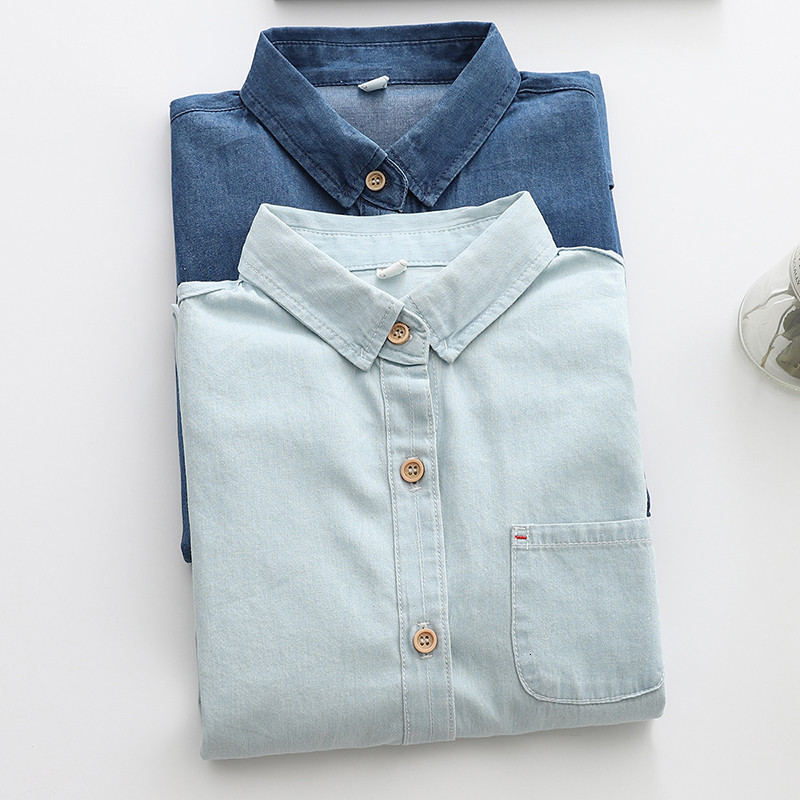 Women' Blouses Shirts Denim Women Blouses Shirts Tunic Womens Tops And Blouse Womenswear Long Sleeve Clothing Button Up Down Outwear OL Vintage 230317
Women' Blouses Shirts Denim Women Blouses Shirts Tunic Womens Tops And Blouse Womenswear Long Sleeve Clothing Button Up Down Outwear OL Vintage 230317