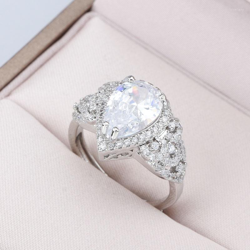 Wedding Rings Fashion Luxury Water Drop Inlay Dazzling Zircon High Grade Jewelry For Statement Women Engagement Accessories
Wedding Rings Fashion Luxury Water Drop Inlay Dazzling Zircon High Grade Jewelry For Statement Women Engagement Accessories