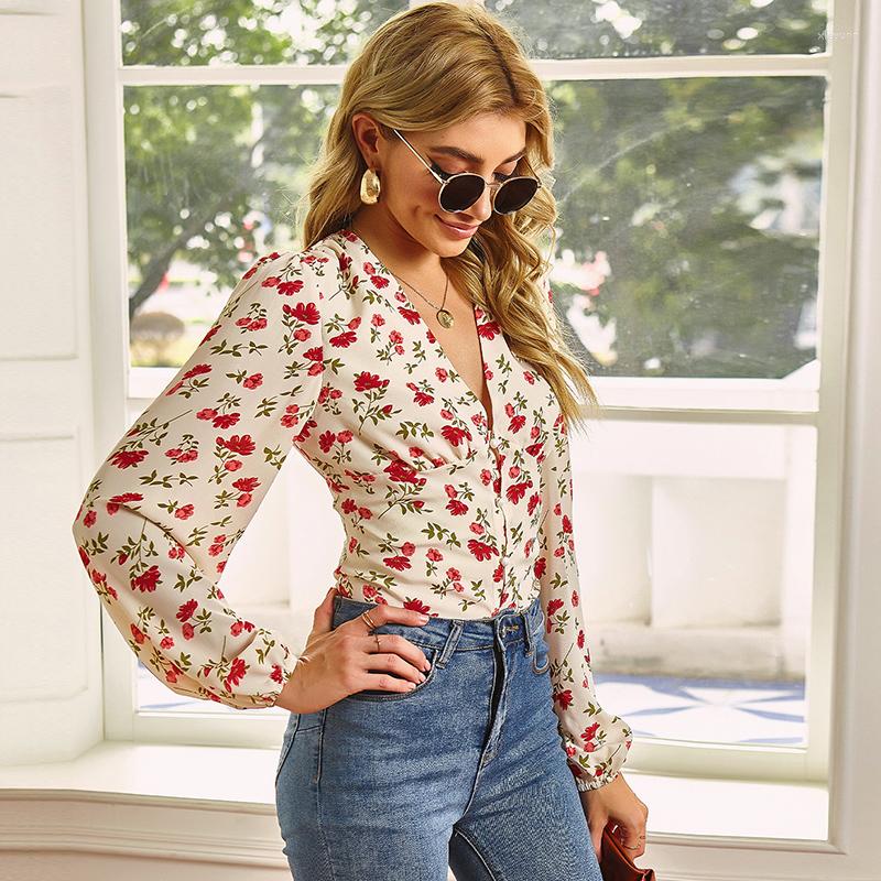 Women' T Shirts Women' Floral Blouse Fashion Long-sleeved V-neck Sweet Elegant And Comfortable With Girls Vacation Casual Wear Spring, As photo
Women' T Shirts Women' Floral Blouse Fashion Long-sleeved V-neck Sweet Elegant And Comfortable With Girls Vacation Casual Wear Spring, As photo