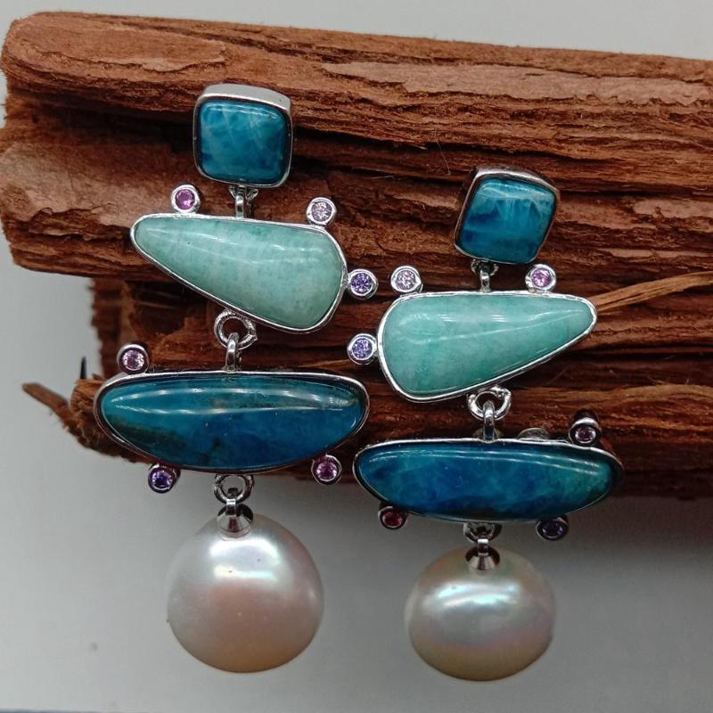 Stud Earrings Luxury Blue Apatite Green Amazonite Jewelry Geometric White Baroque Freshwater Pearl Pave Gold Filled EarringsStud
Stud Earrings Luxury Blue Apatite Green Amazonite Jewelry Geometric White Baroque Freshwater Pearl Pave Gold Filled EarringsStud