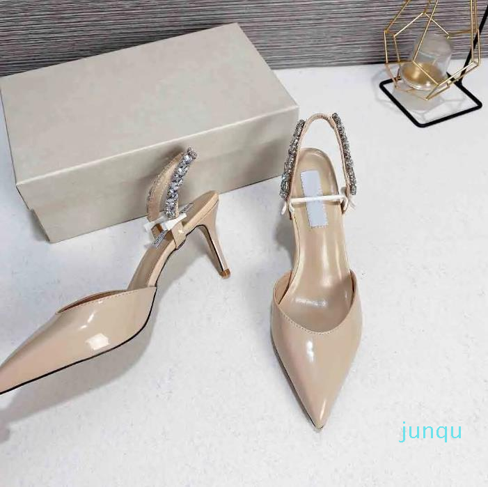Woman Dress Shoes autumn wedding pumps Crystal-Strap Slingback Pump 8cm Sandals heels sexy women shoe pointy nude red white Luxury designer
Woman Dress Shoes autumn wedding pumps Crystal-Strap Slingback Pump 8cm Sandals heels sexy women shoe pointy nude red white Luxury designer
