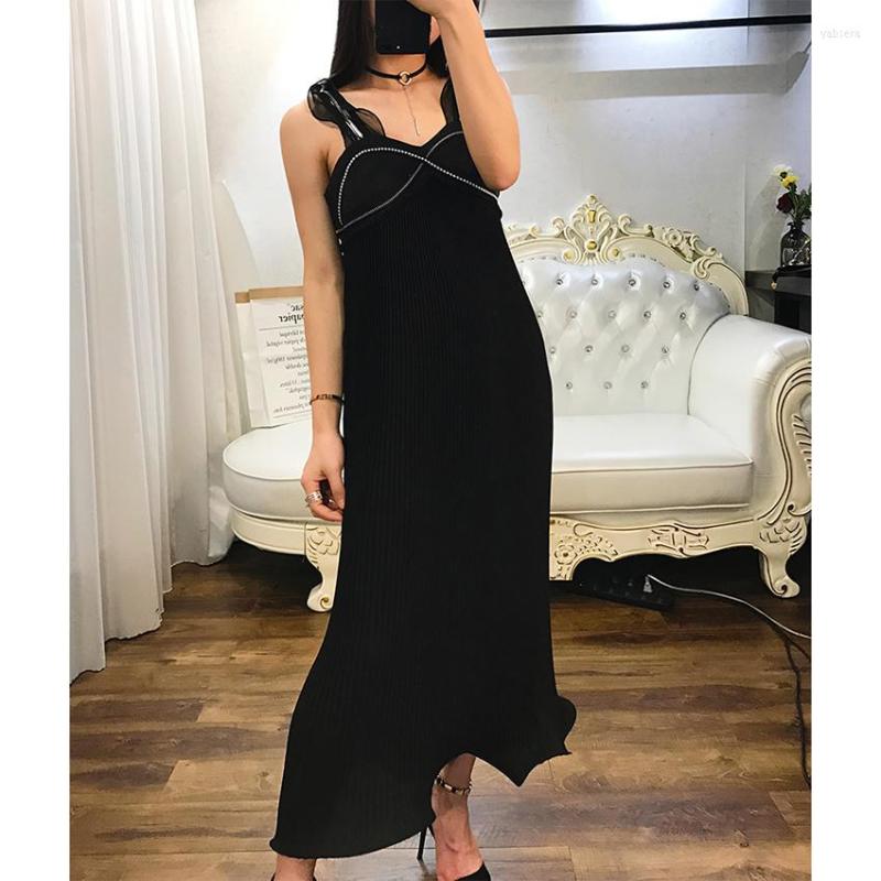 Casual Dresses Sale HIGH QUALITY Est Runway 2023 Designer Dress Women' Spaghetti Strap Pleated Long, Black
Casual Dresses Sale HIGH QUALITY Est Runway 2023 Designer Dress Women' Spaghetti Strap Pleated Long, Black